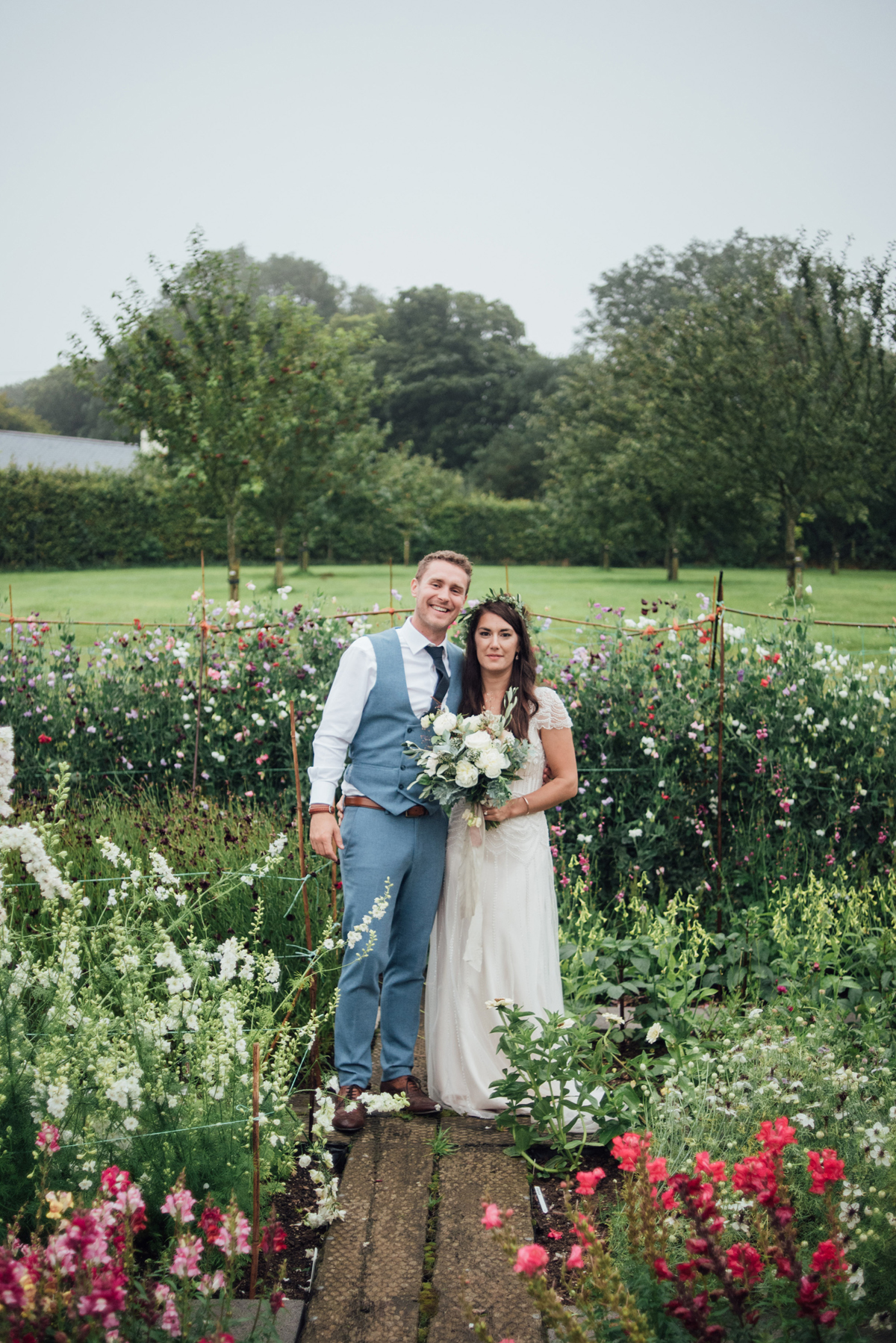 154 Maggie Sottero dress rainy day farm wedding Liberty Pearl Photography