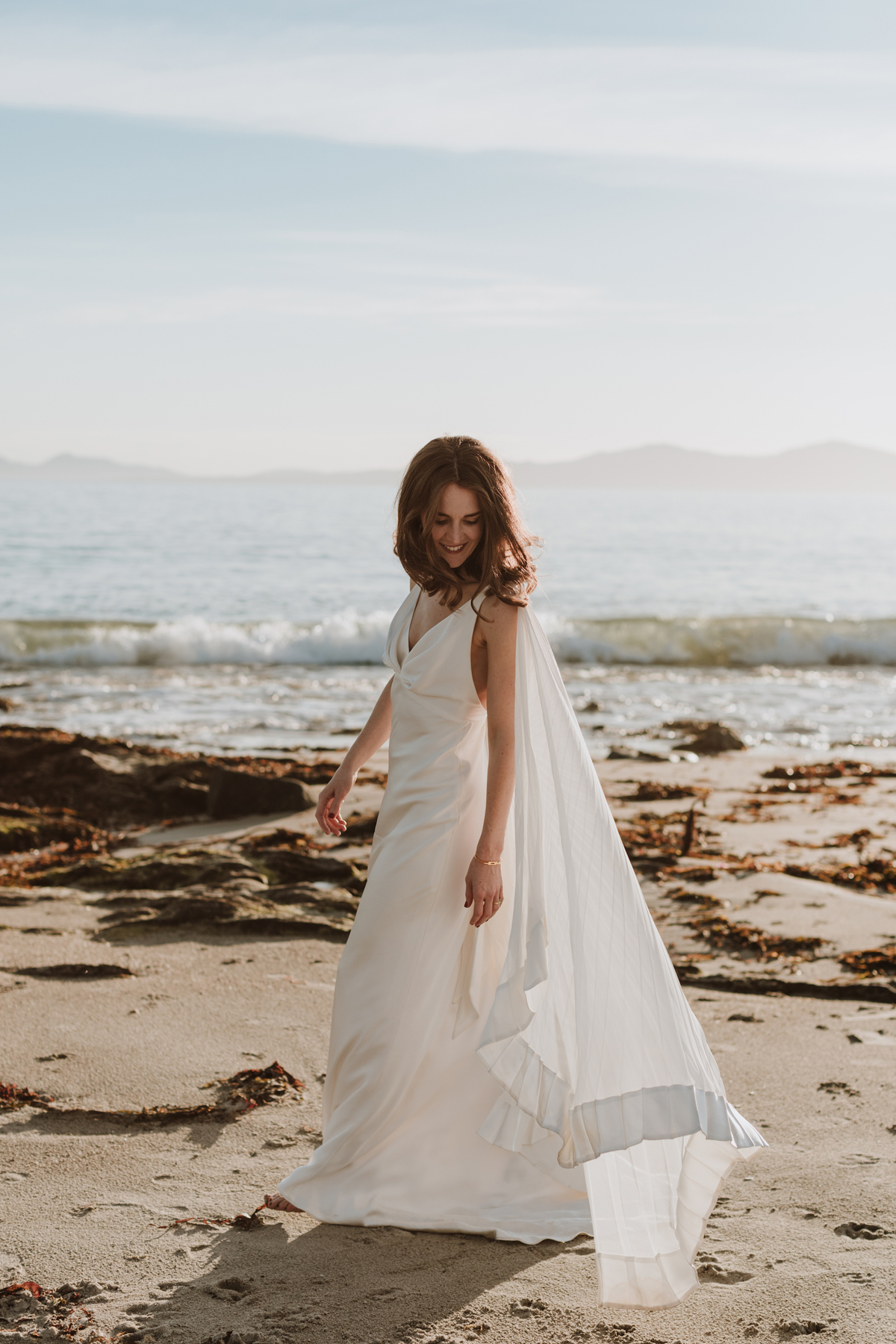 159 Minimalist natural Crear wedding Scottish coast Caro Weiss Photography