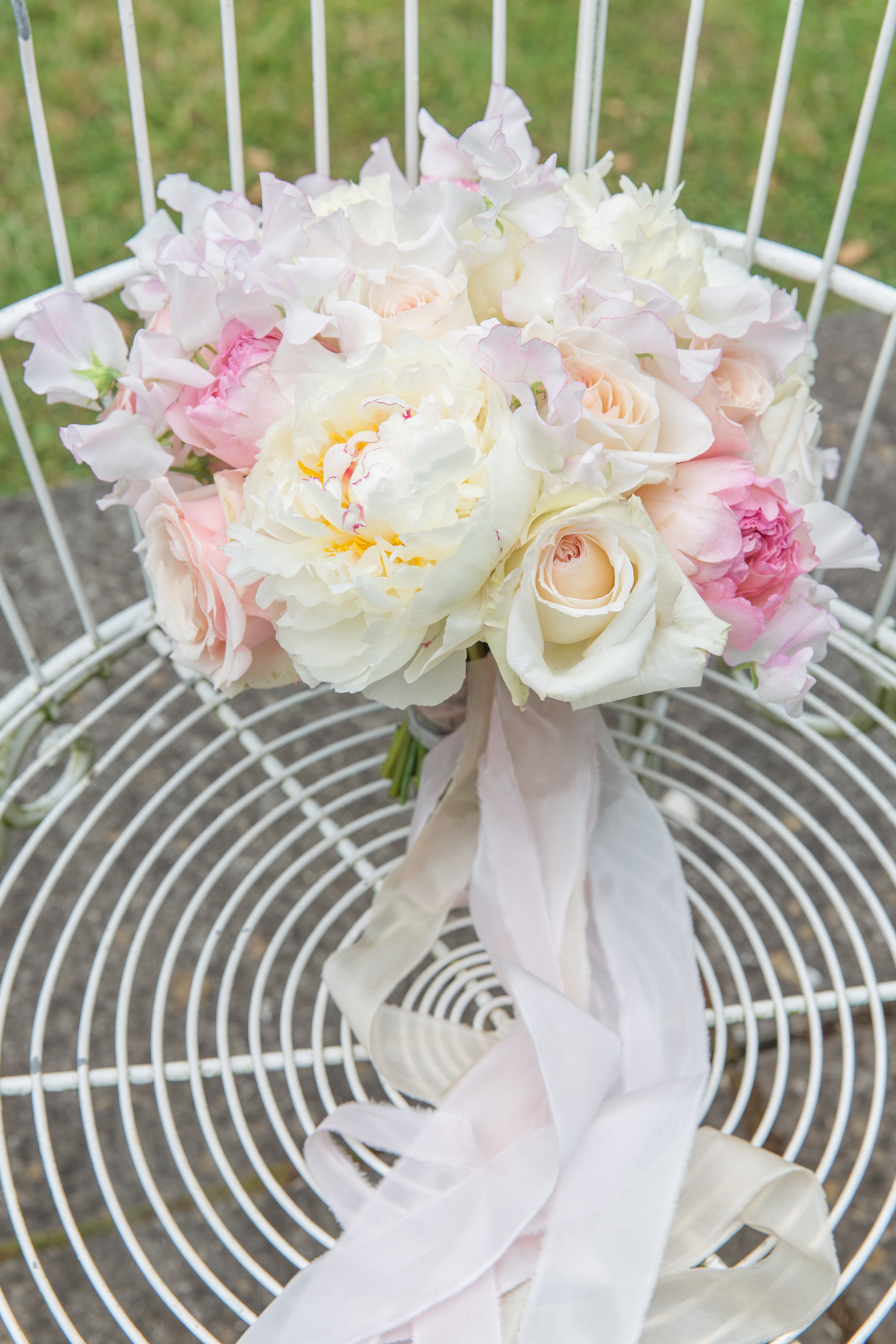 2 Suzanne Neville dress pastel pink elegant country house wedding