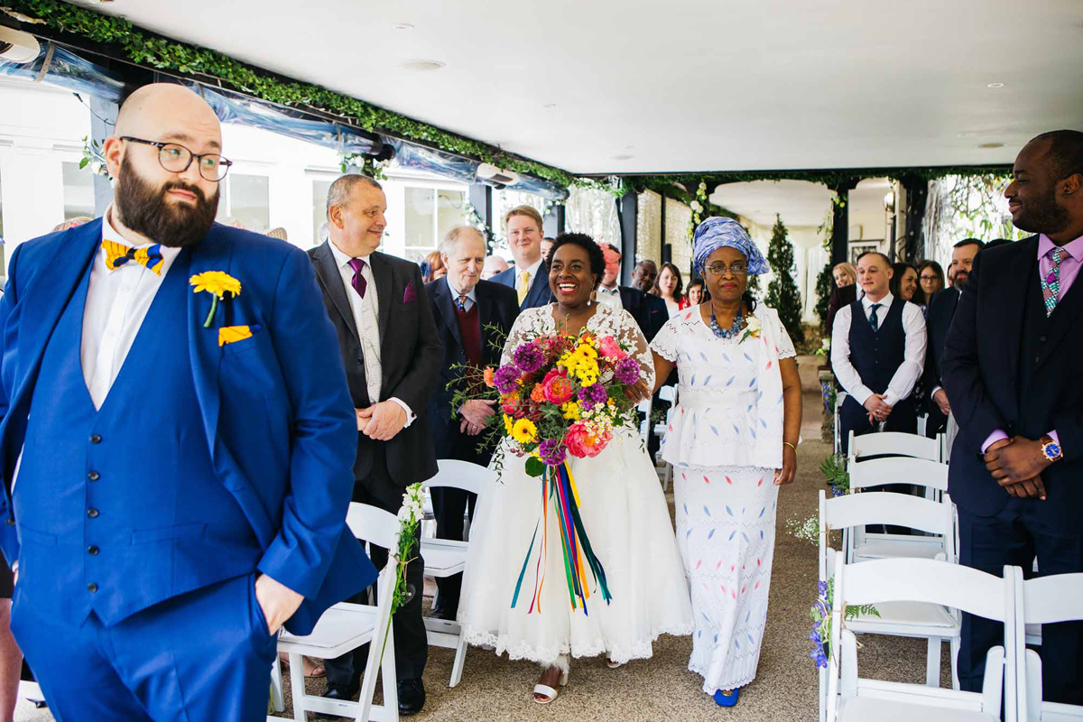 21 Vibrant colourful English Ghanaian fusion wedding