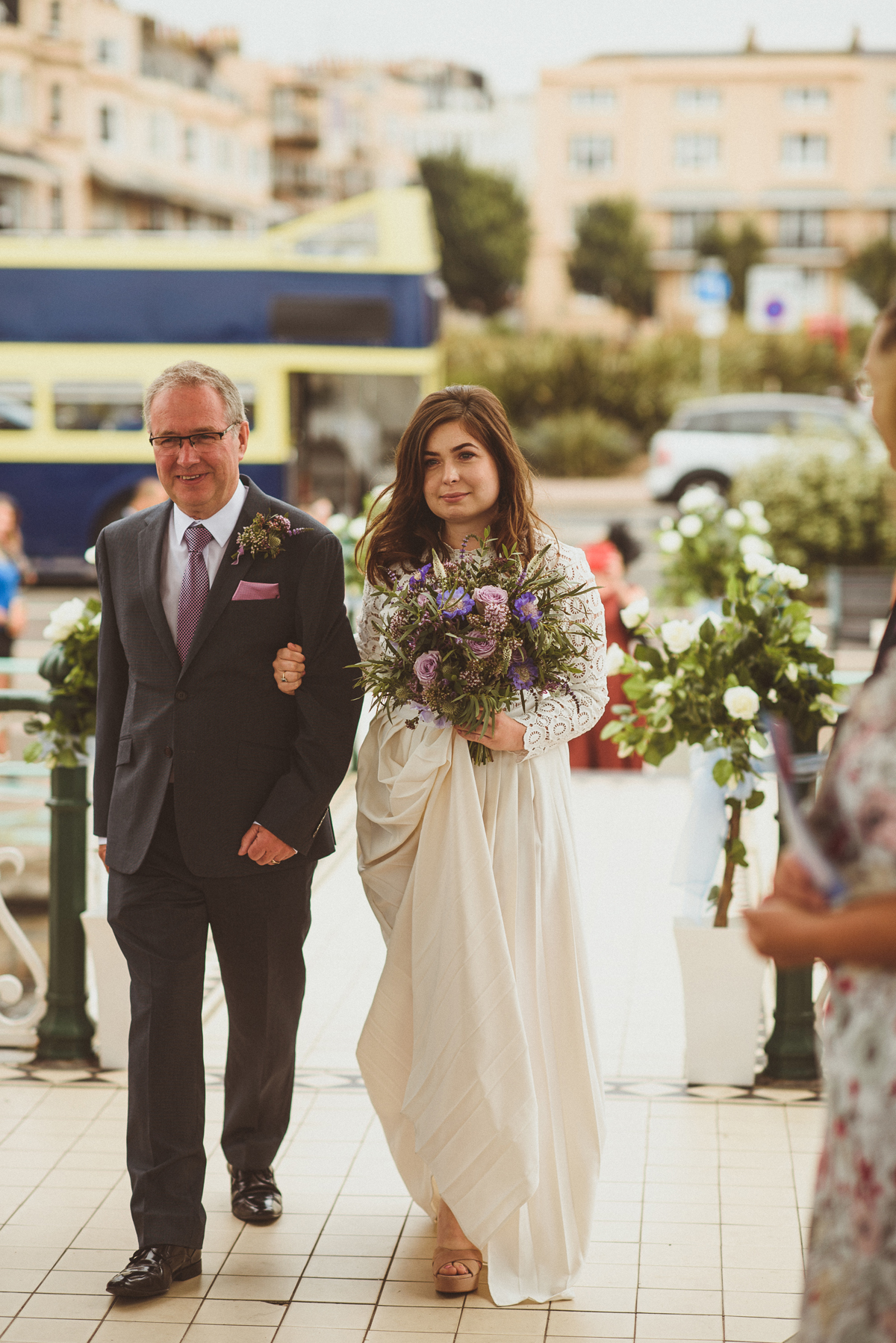 25 Self Portrait dress seafront Brighton wedding Matt Penberthy Photography