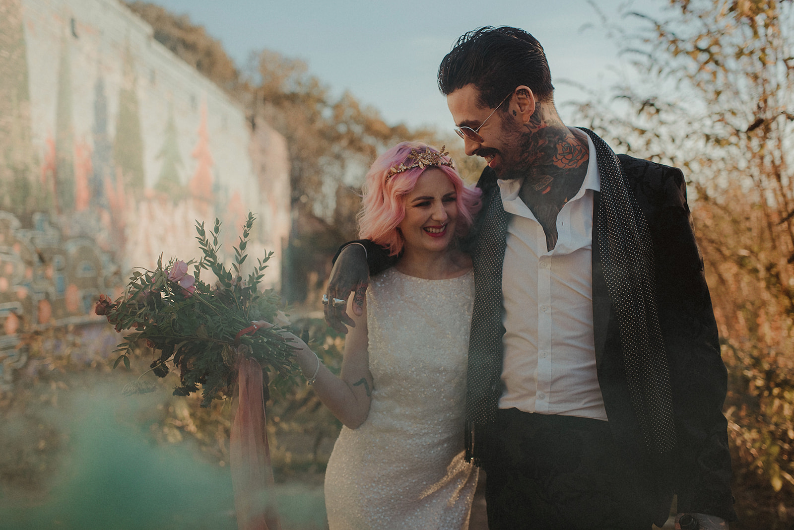 25 Story of Us modern colourful creative wedding stationery