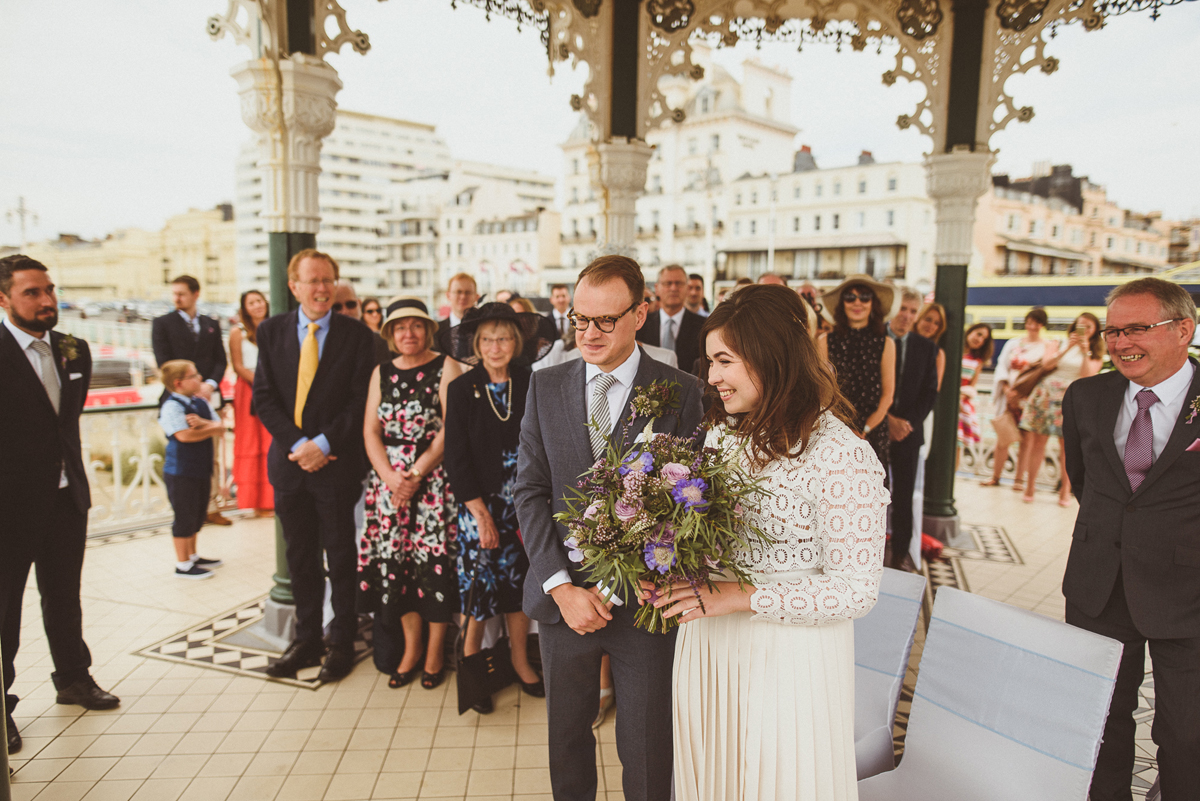 26 Self Portrait dress seafront Brighton wedding Matt Penberthy Photography