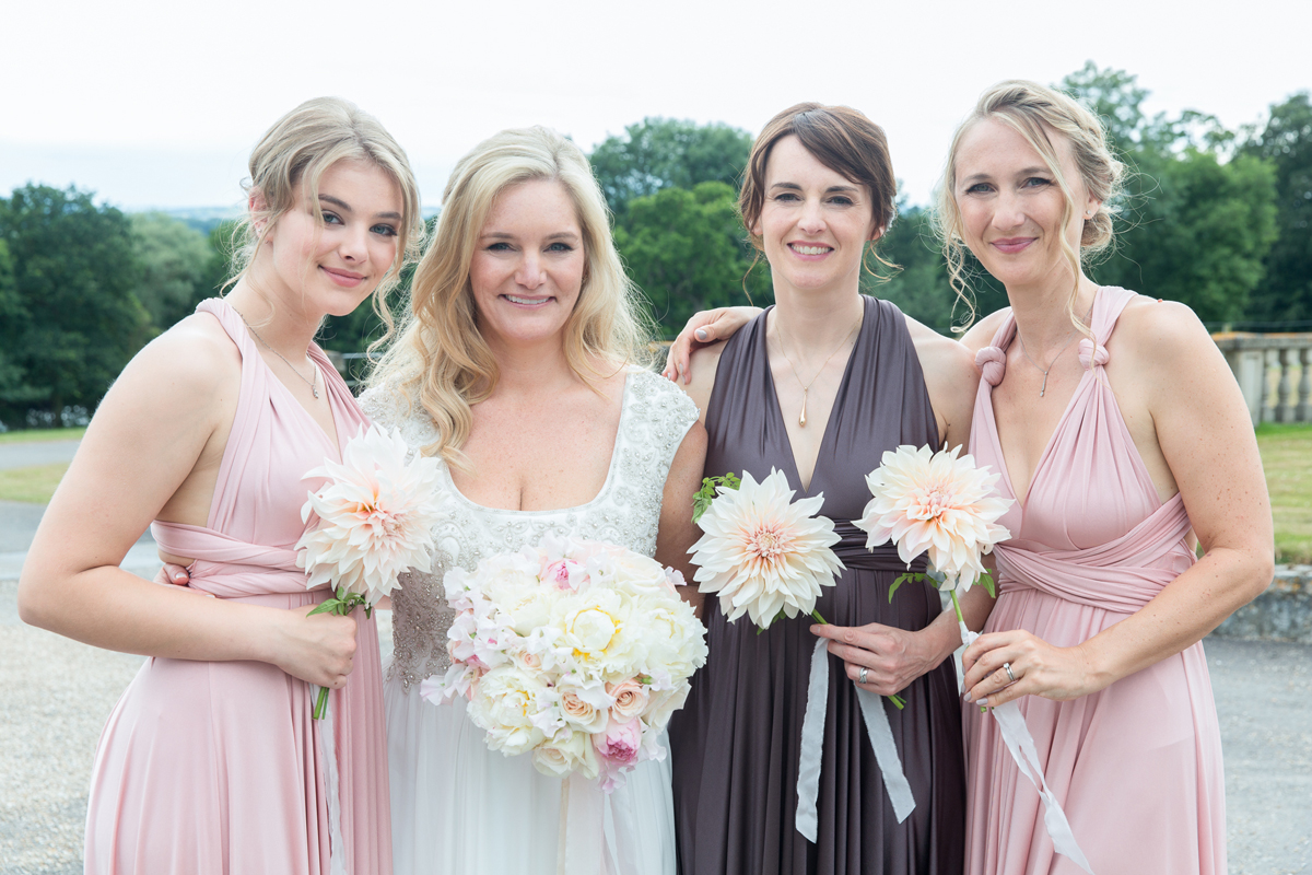 32 Suzanne Neville dress pastel pink elegant country house wedding