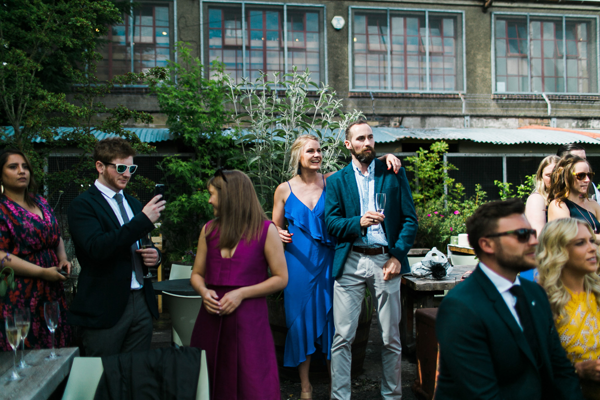 33 Pronovias dress outdoor informal modern Scottish wedding Lauren McGlynn Photography