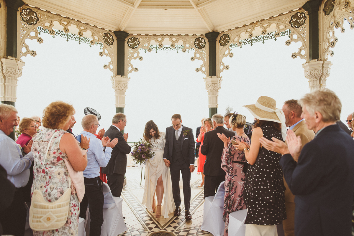 34 Self Portrait dress seafront Brighton wedding Matt Penberthy Photography