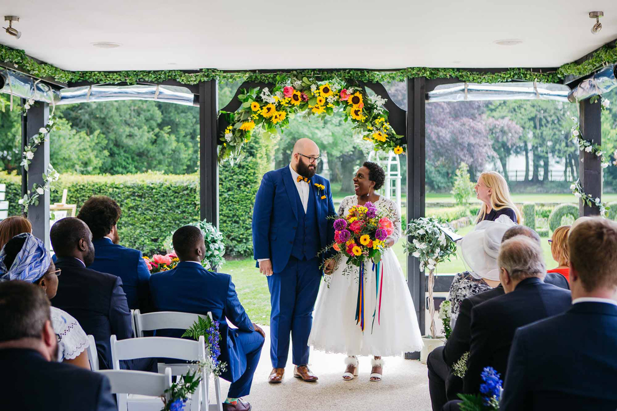 34 Vibrant colourful English Ghanaian fusion wedding