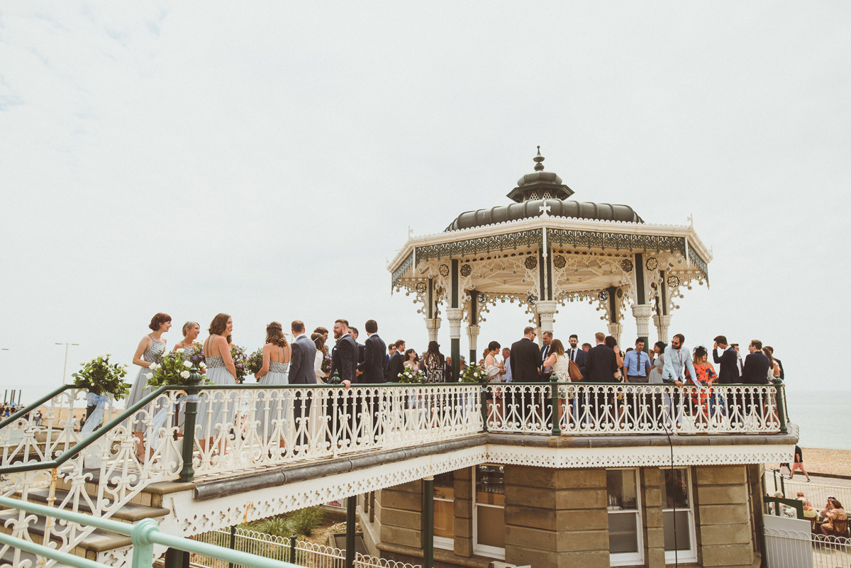 38 Self Portrait dress seafront Brighton wedding Matt Penberthy Photography