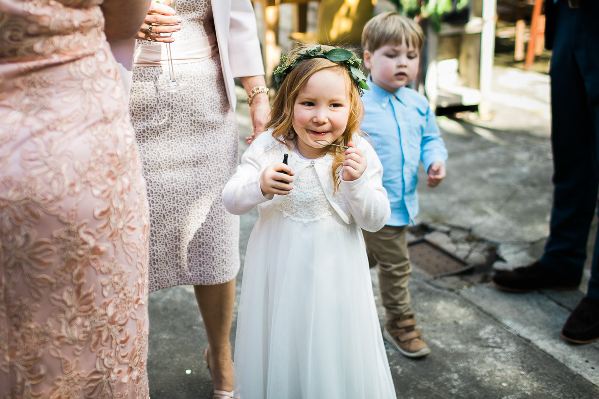 40 Pronovias dress outdoor informal modern Scottish wedding Lauren McGlynn Photography