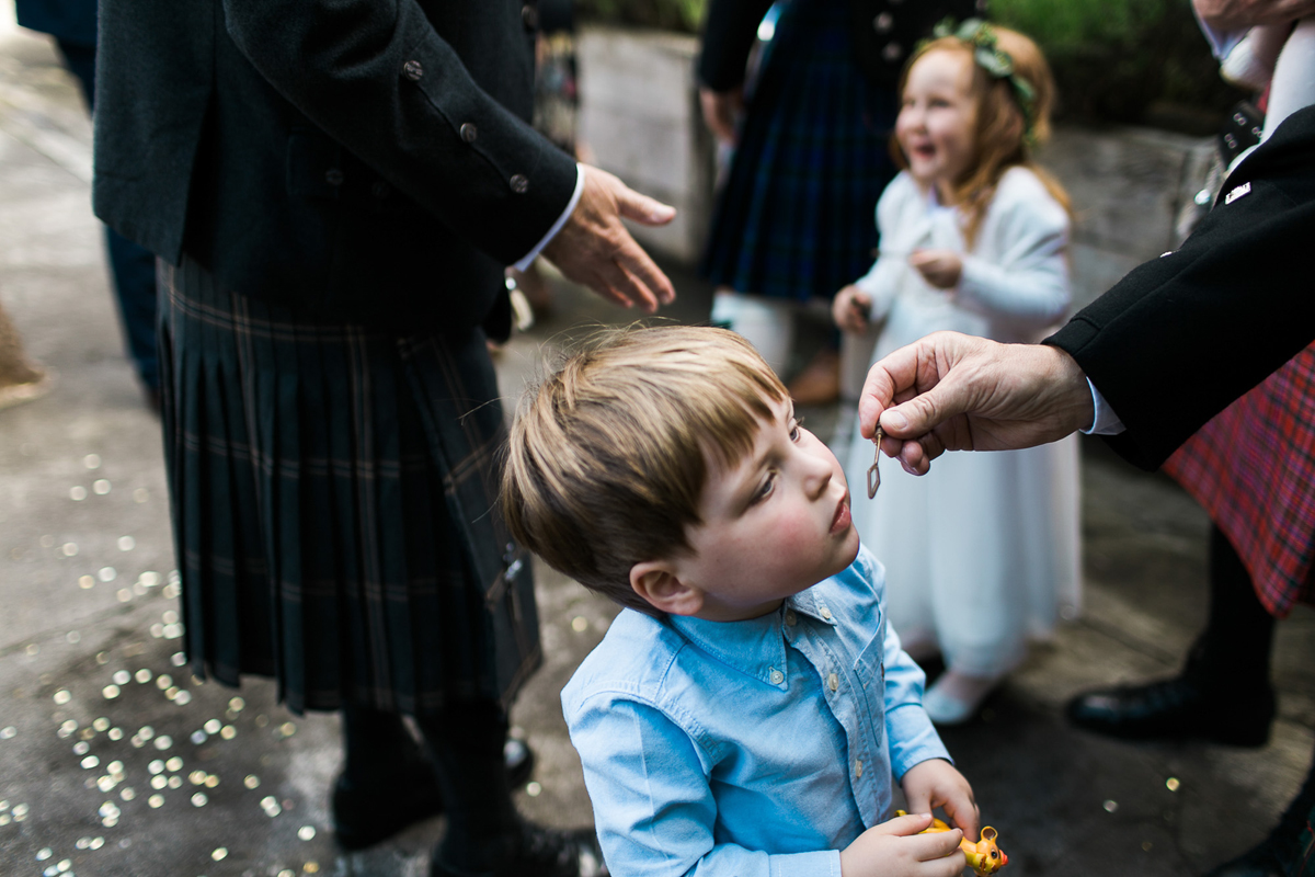 41 Pronovias dress outdoor informal modern Scottish wedding Lauren McGlynn Photography