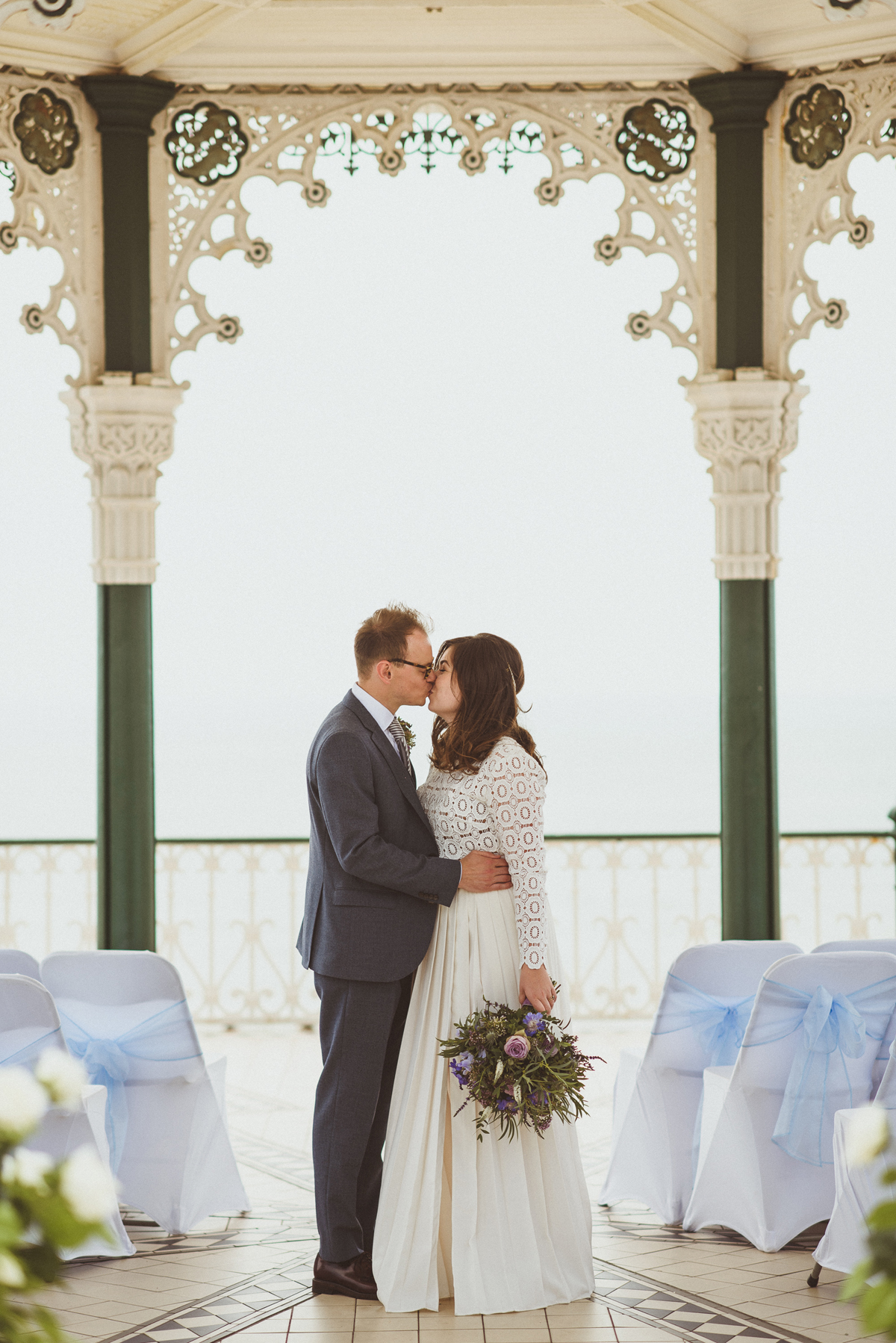 47 Self Portrait dress seafront Brighton wedding Matt Penberthy Photography