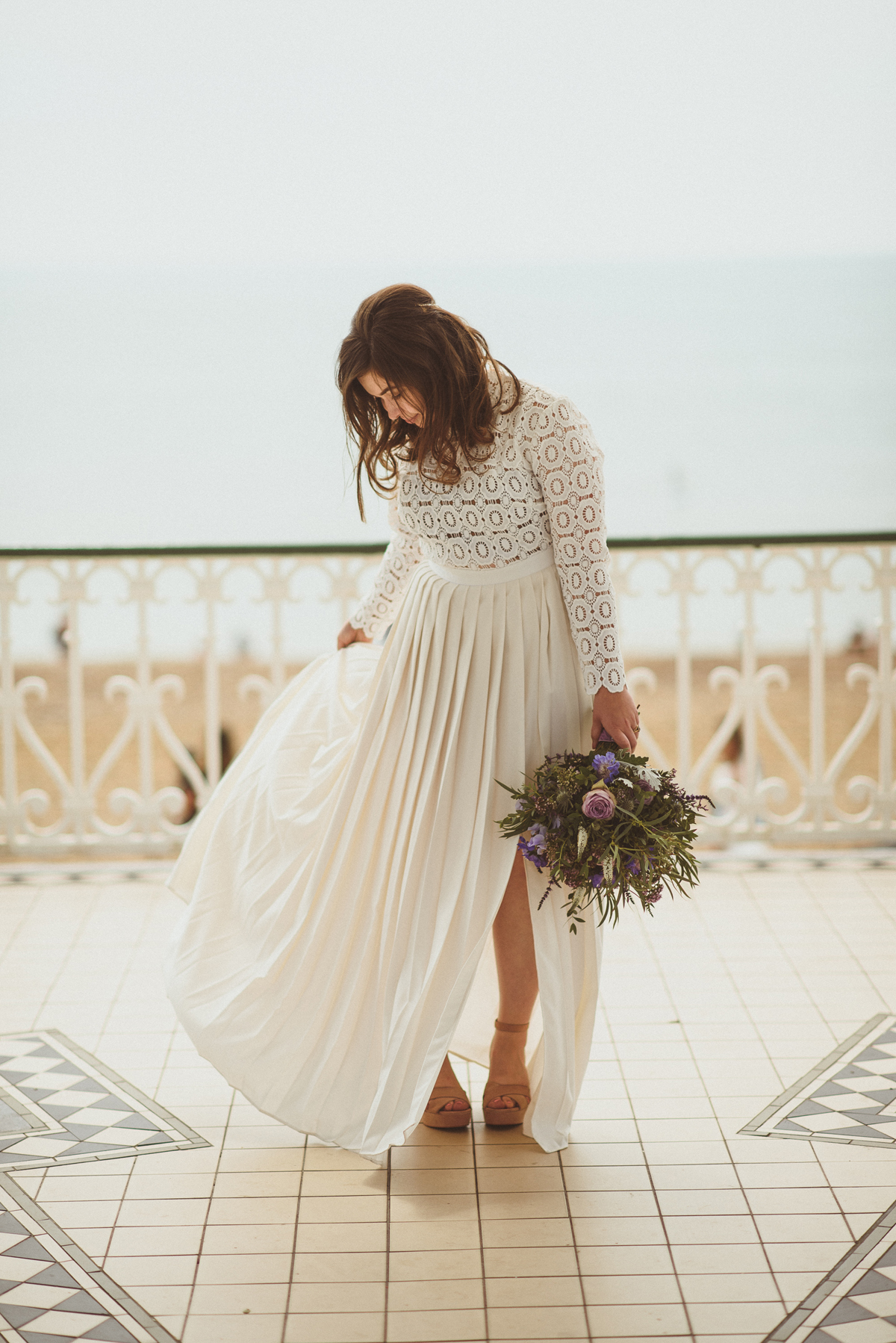 50 Self Portrait dress seafront Brighton wedding Matt Penberthy Photography