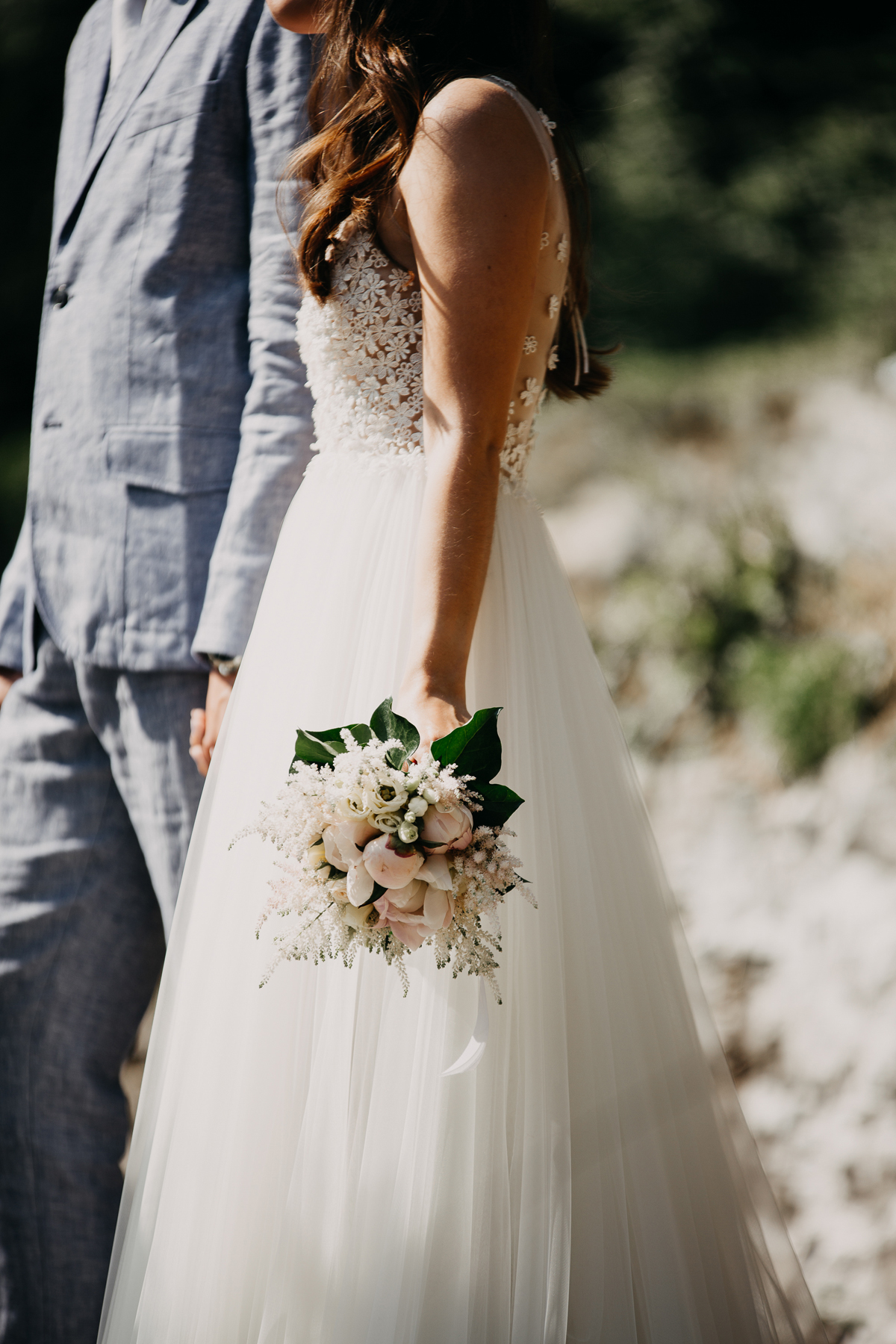 A Stunning Kaviar Gauche Gown For A Mediterranean Inspired Wedding in ...