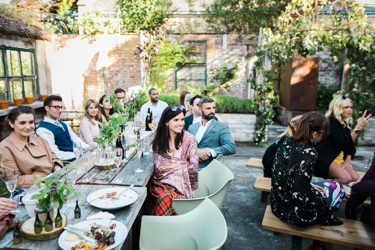 79 Pronovias dress outdoor informal modern Scottish wedding Lauren McGlynn Photography