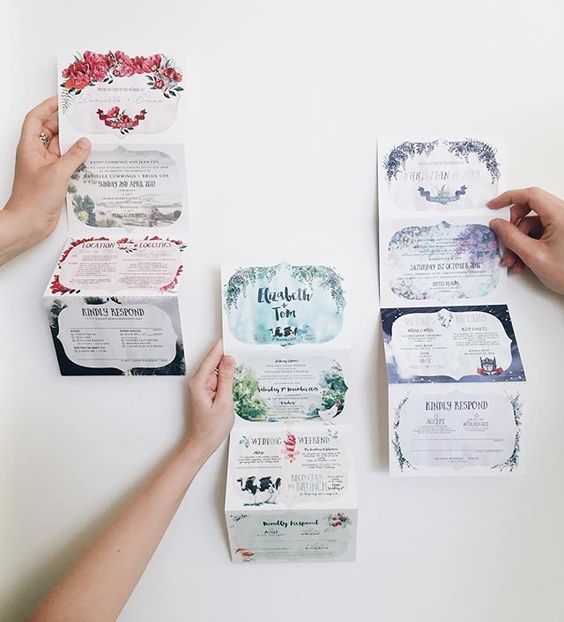 8 Story of Us modern colourful creative wedding stationery