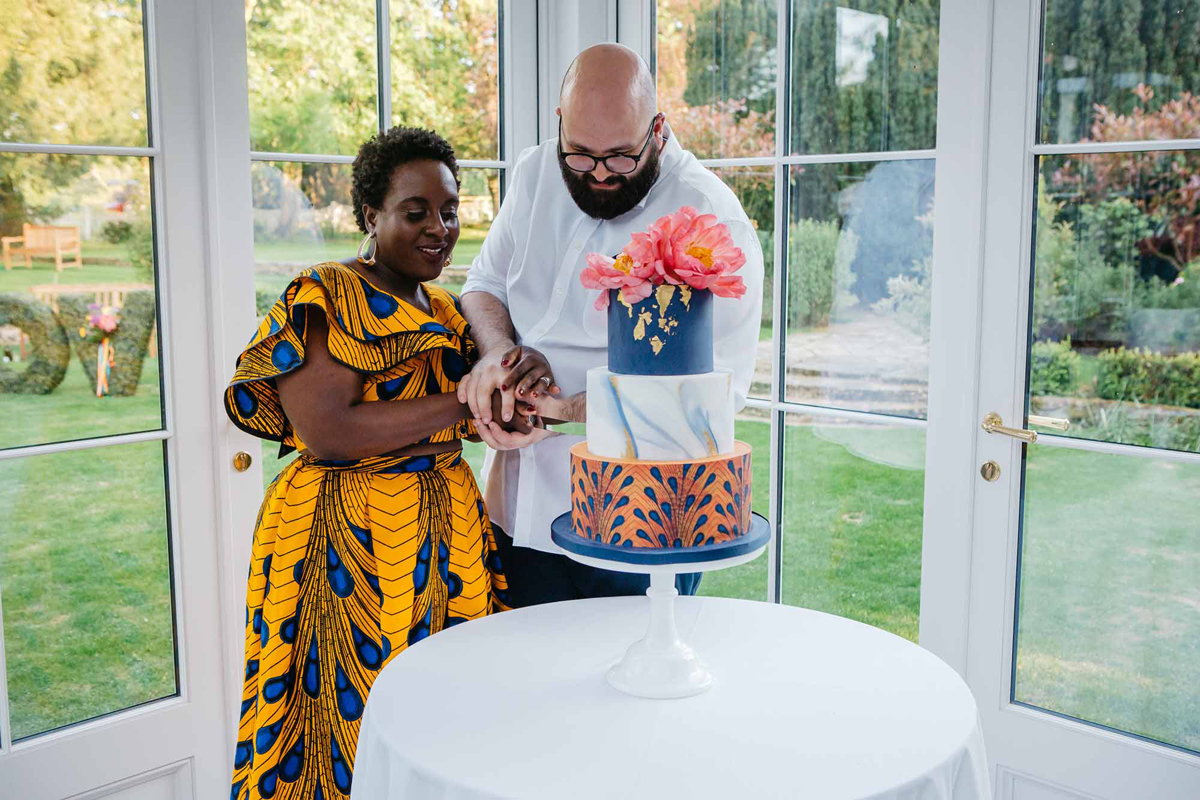 90 Vibrant colourful English Ghanaian fusion wedding