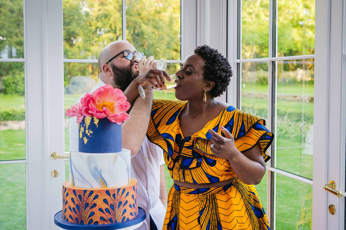 91 Vibrant colourful English Ghanaian fusion wedding