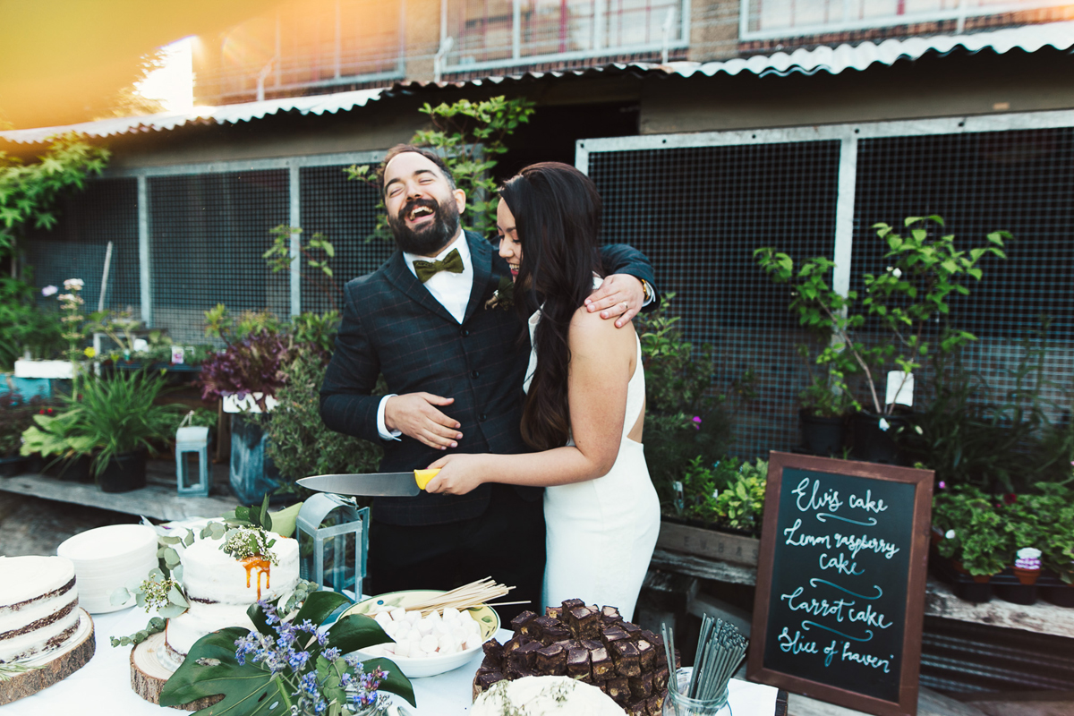 92 Pronovias dress outdoor informal modern Scottish wedding Lauren McGlynn Photography