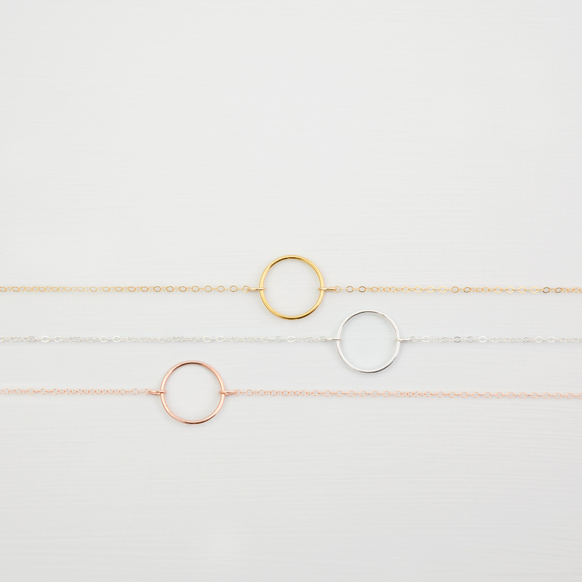 ADLEY Britten Wedding Accessories Circle necklace gold silver rose gold Adley Britten Anthology