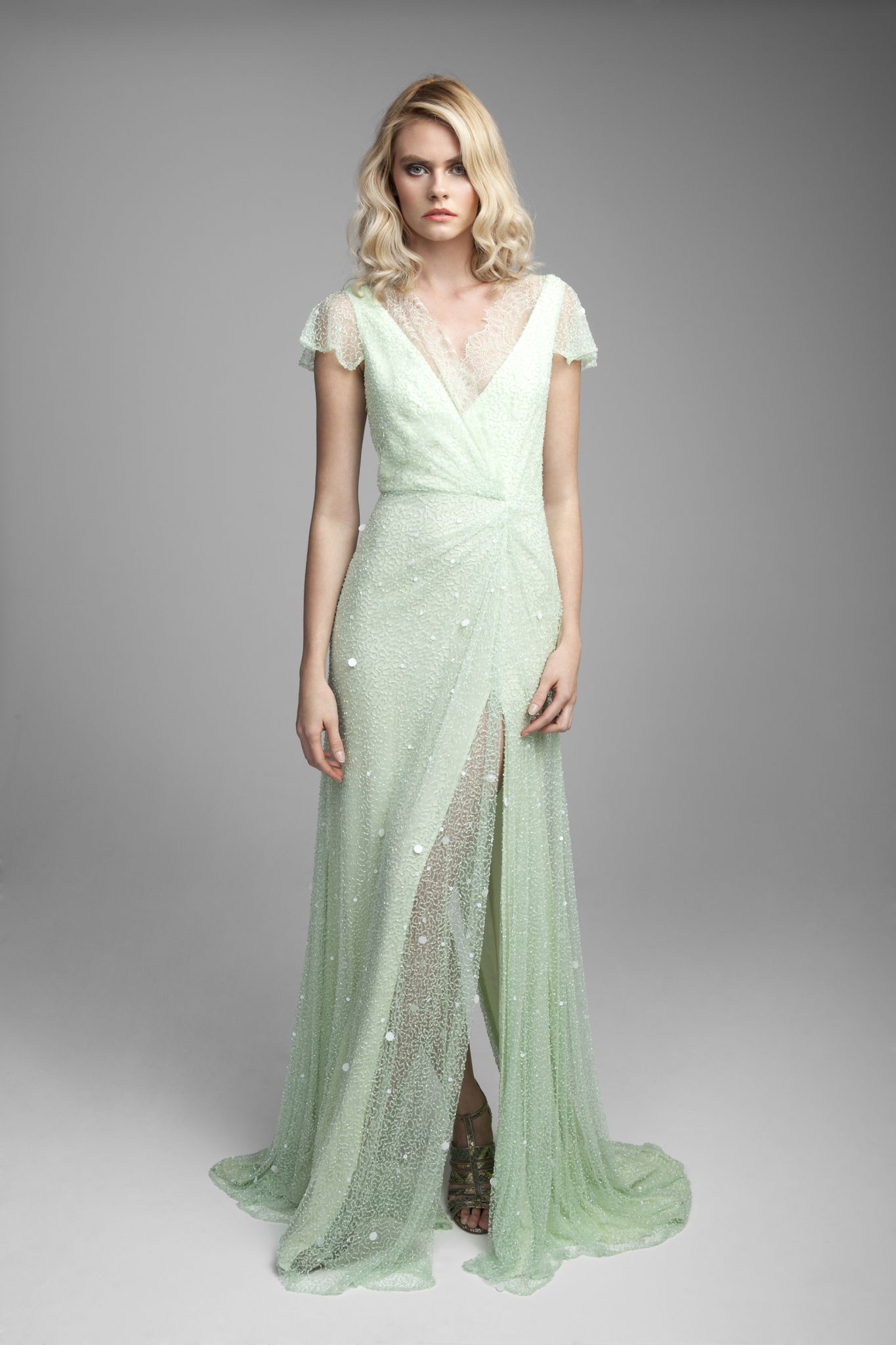 Emerald is made from 100% hand-weaved bamboo and hand embroidered on tulle.