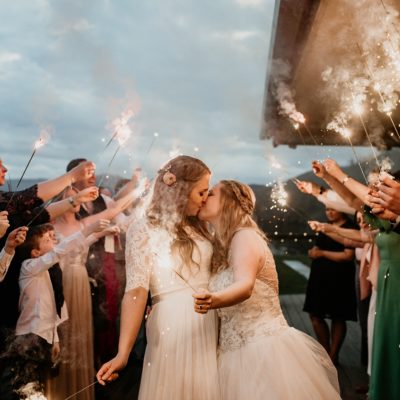 A Beautiful + Romantic Lesbian Wedding in Scotland