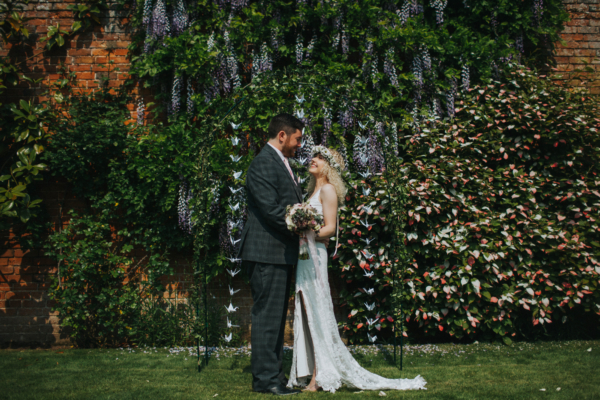 A Grace Loves Lace dress for a  Boho, Humanist + Feminist Wedding in the Shropshire Hills