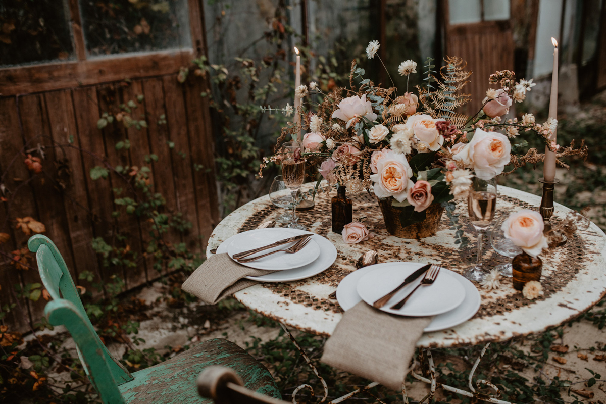 123 Romantic peach modern meets vintage bridal inspiration