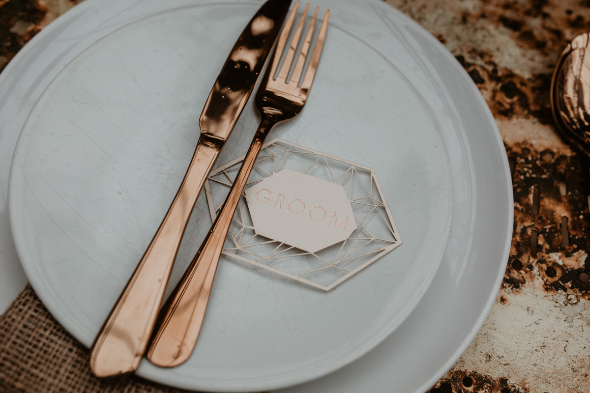 134 Romantic peach modern meets vintage bridal inspiration