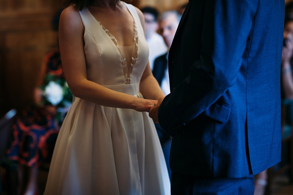 A Rime Arodaky gown Rewritten bridesmaids modern minimalist East London wedding 11