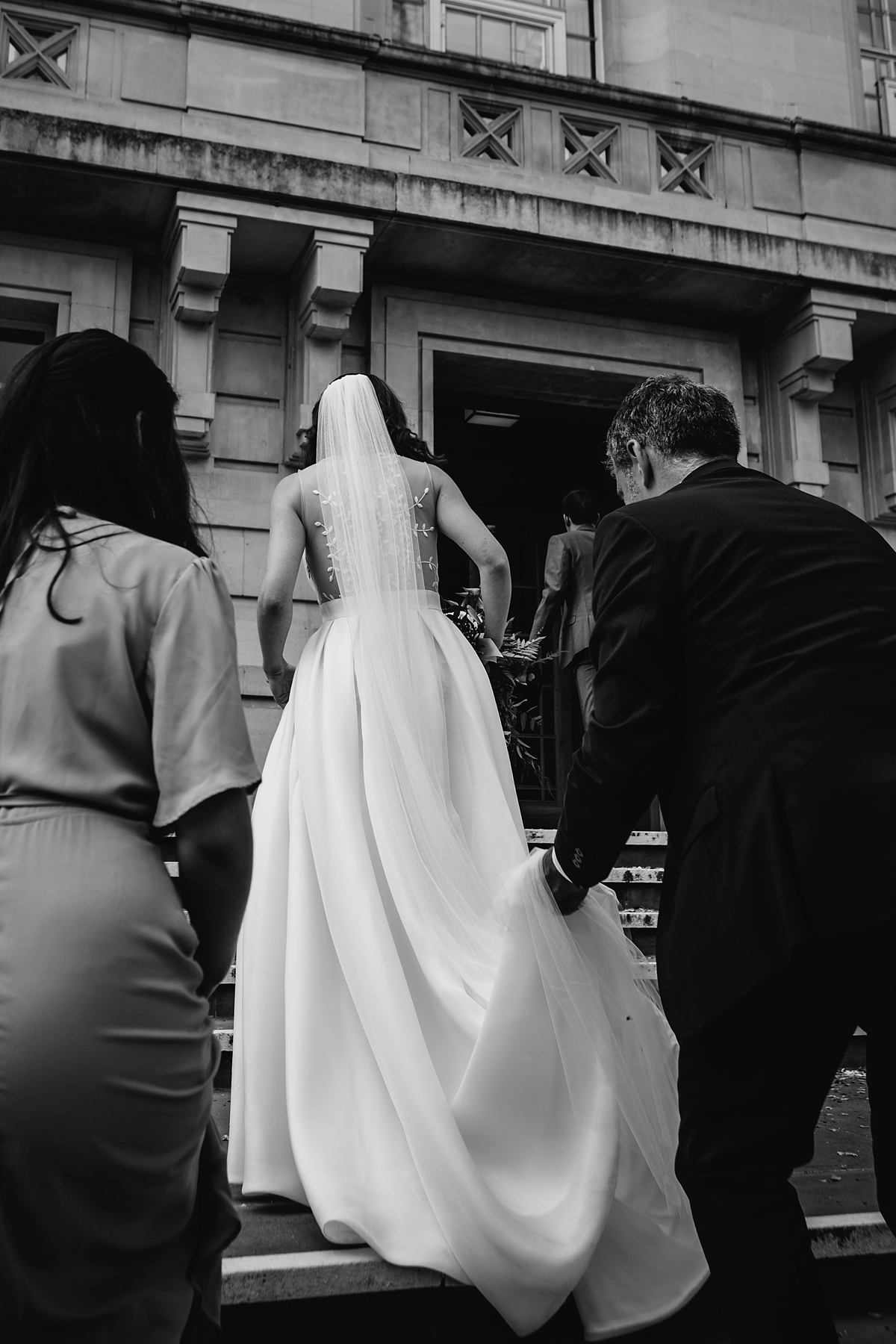 A Rime Arodaky gown Rewritten bridesmaids modern minimalist East London wedding 3