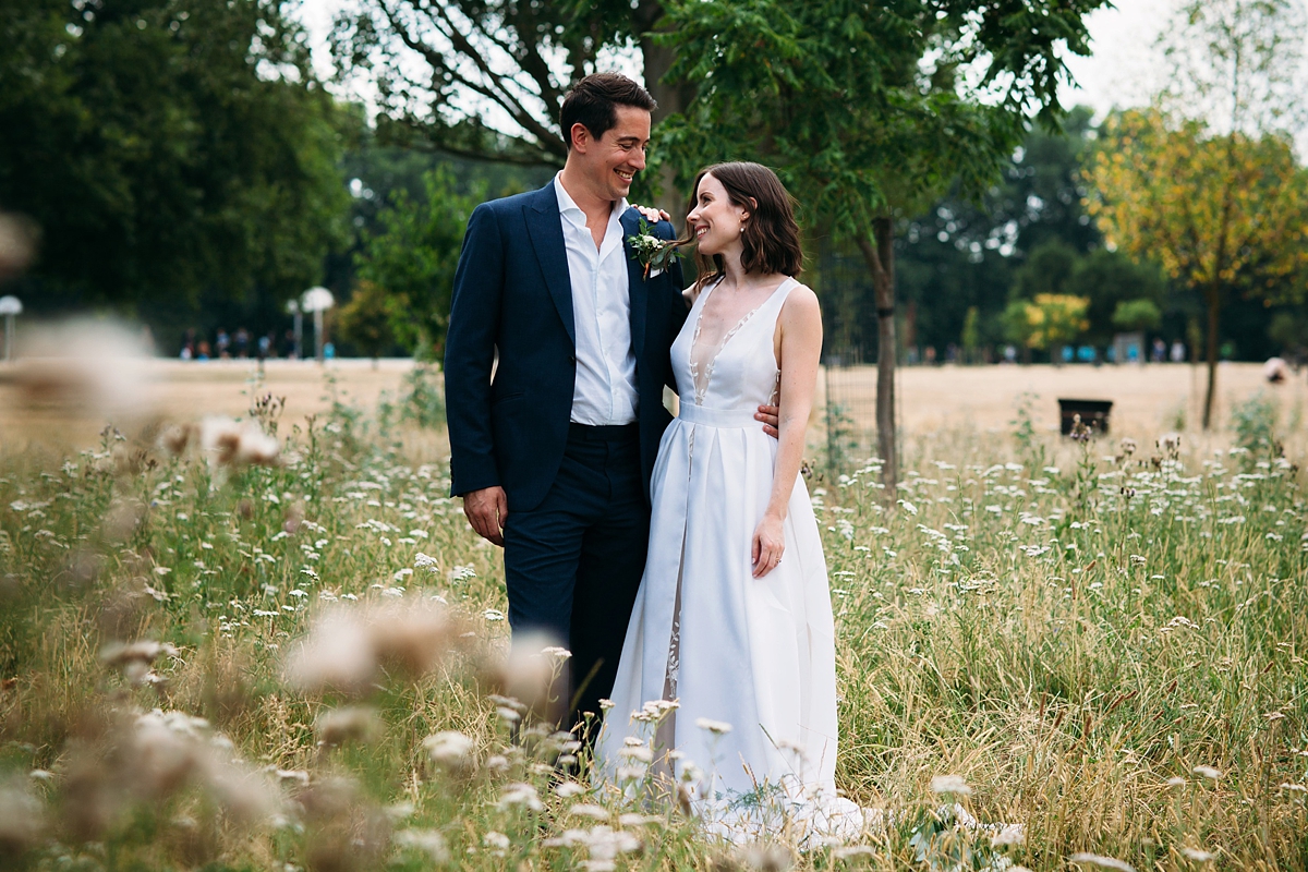 A Rime Arodaky gown Rewritten bridesmaids modern minimalist East London wedding 30