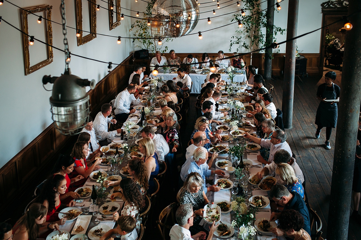 A Rime Arodaky gown Rewritten bridesmaids modern minimalist East London wedding 51