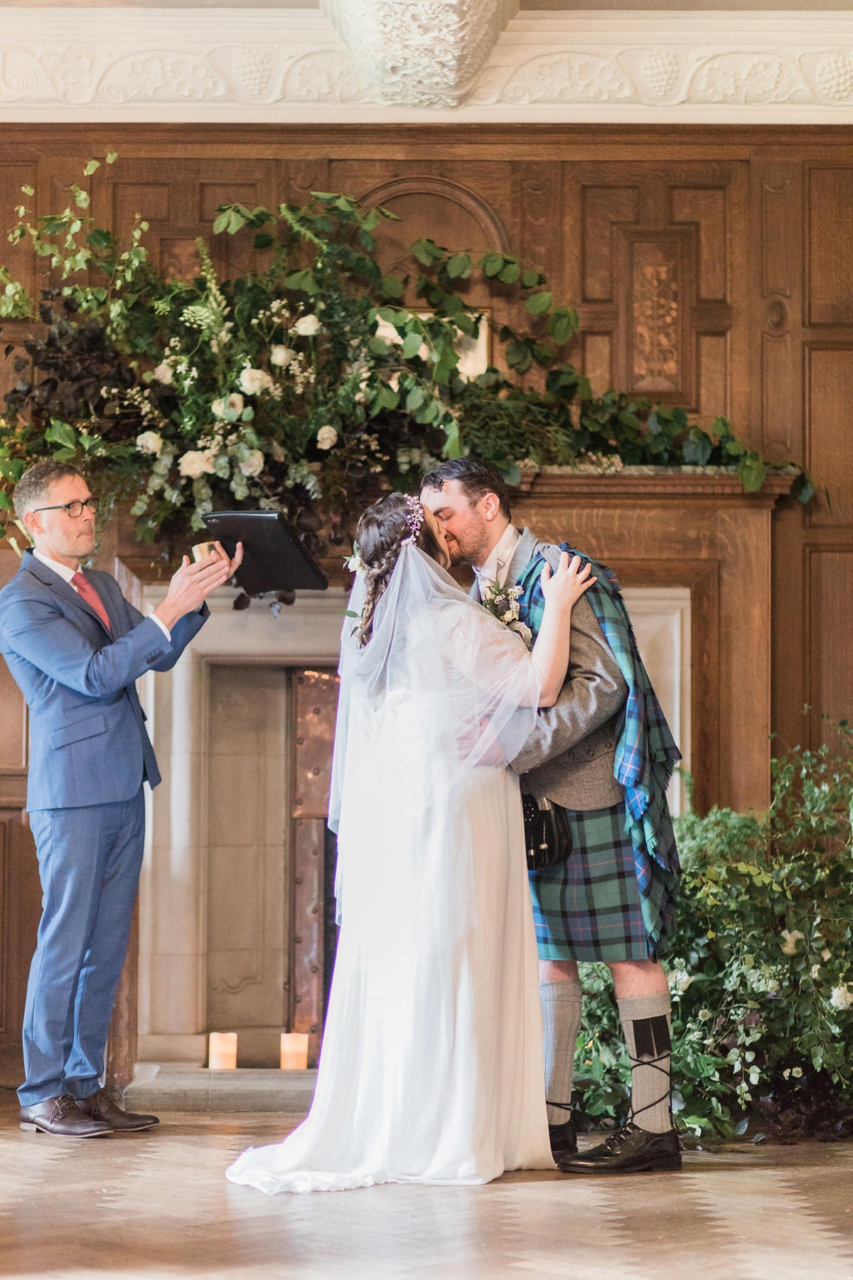 Anna Campell dress Scottish handfasting wedding 16