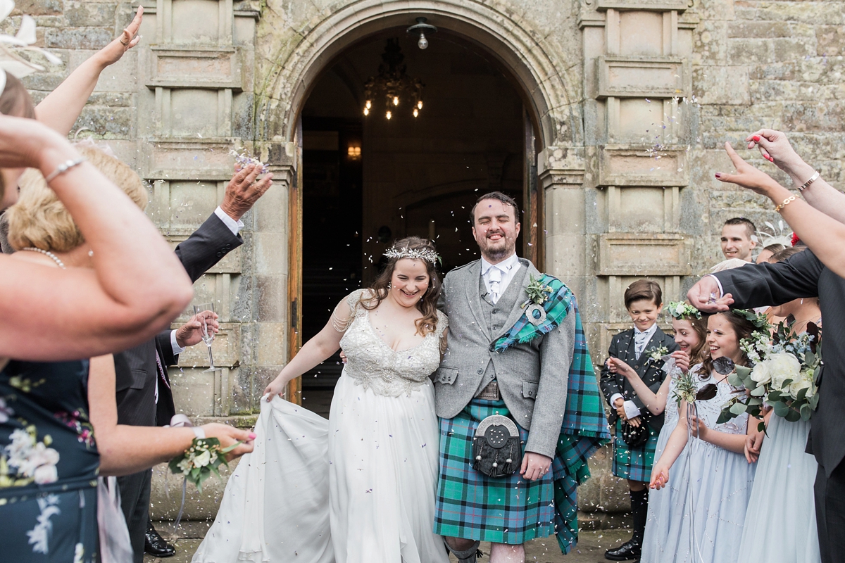 Anna Campell dress Scottish handfasting wedding 19