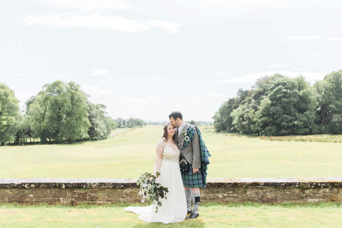 Anna Campell dress Scottish handfasting wedding 24