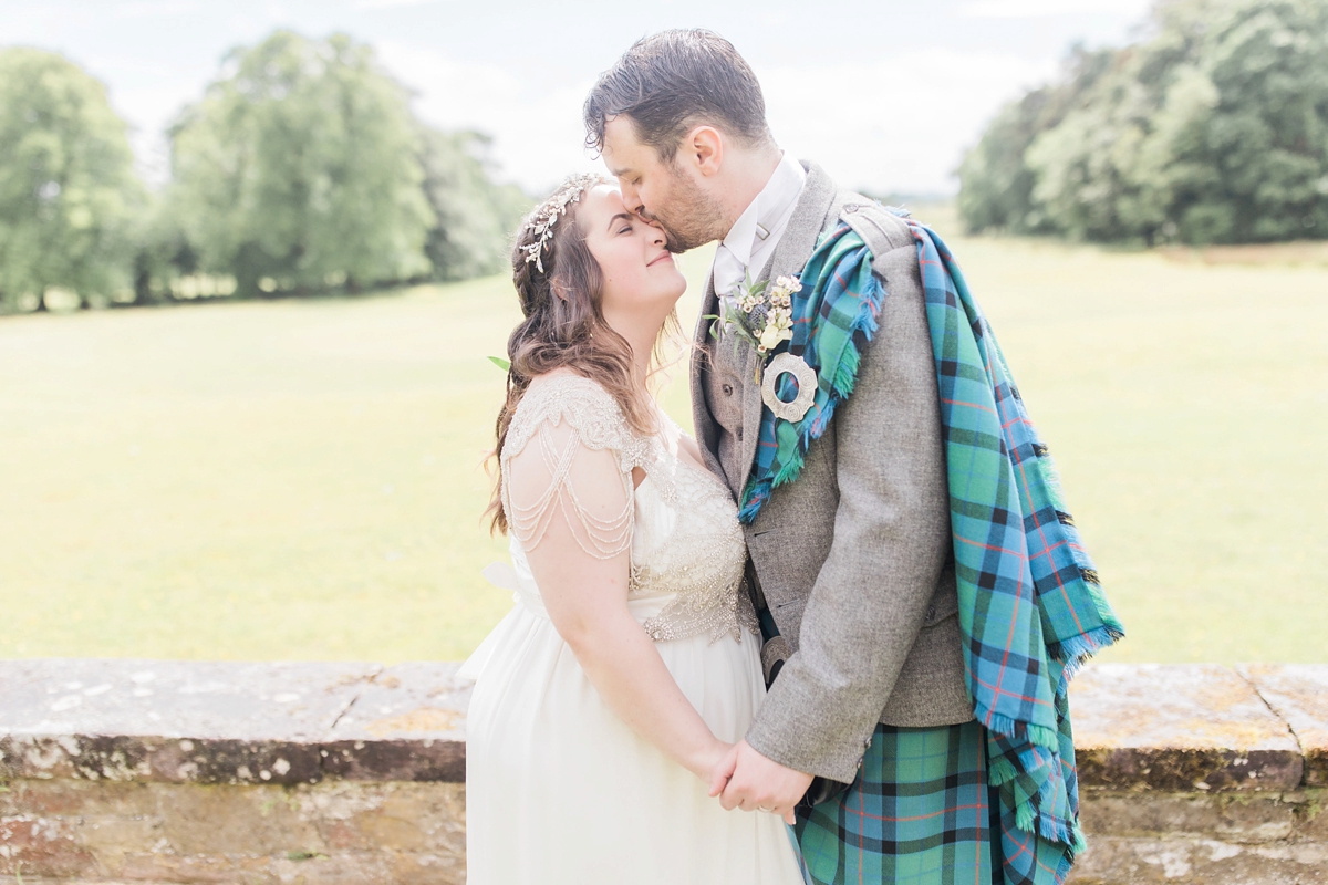 Anna Campell dress Scottish handfasting wedding 25