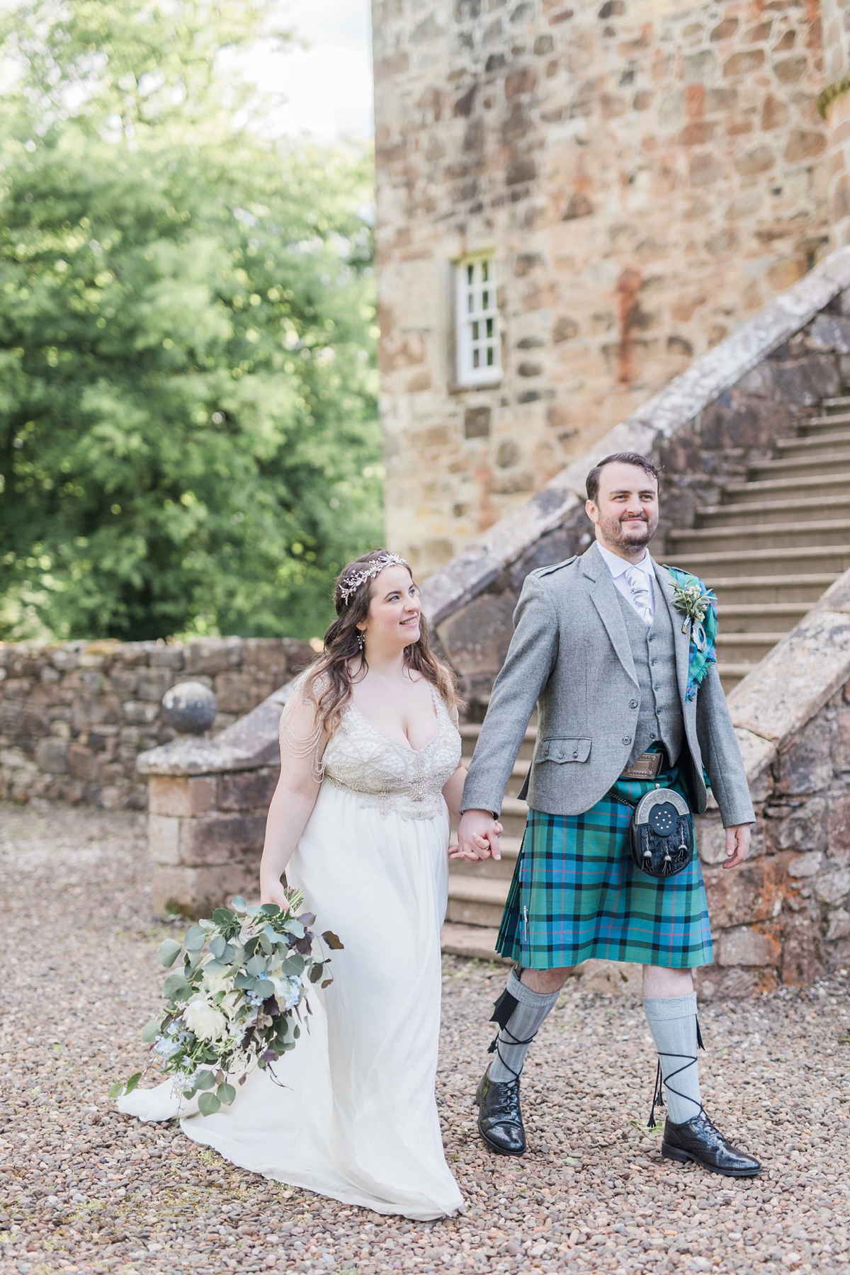 Anna Campell dress Scottish handfasting wedding 36