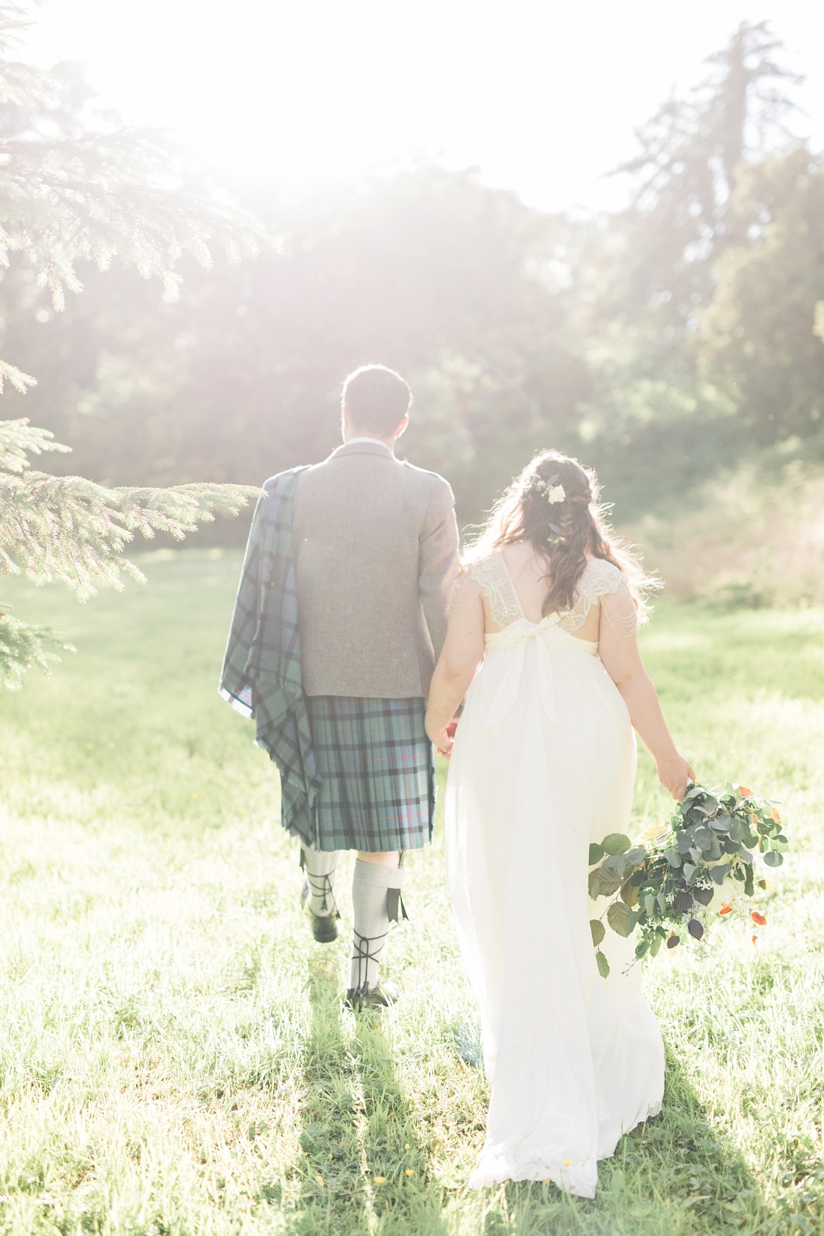 Anna Campell dress Scottish handfasting wedding 37