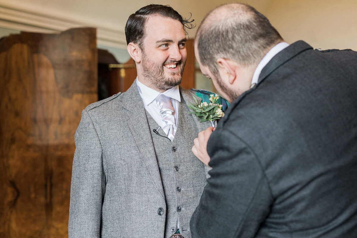 Anna Campell dress Scottish handfasting wedding 4