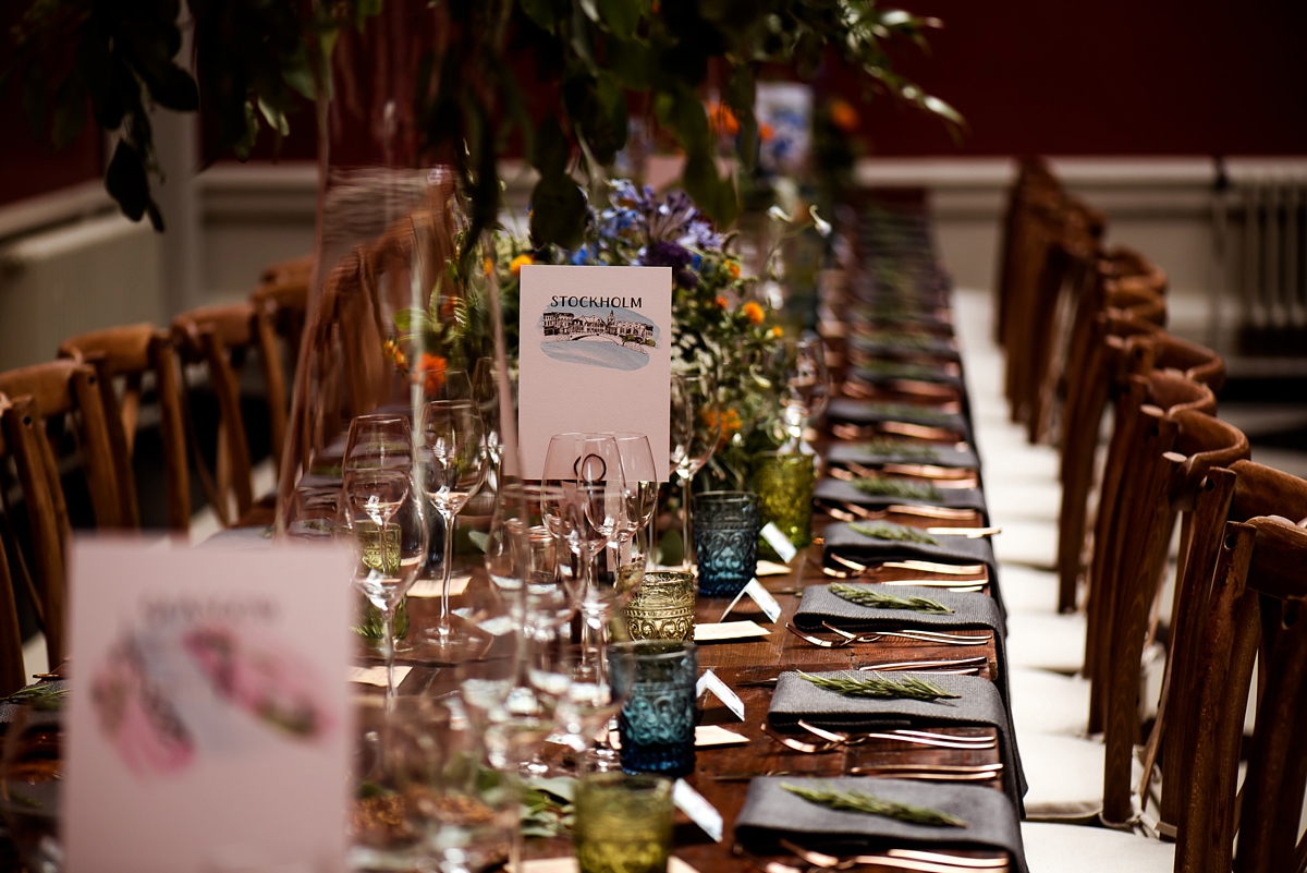 Apres Ski inspired wedding at Hampton Court House 36