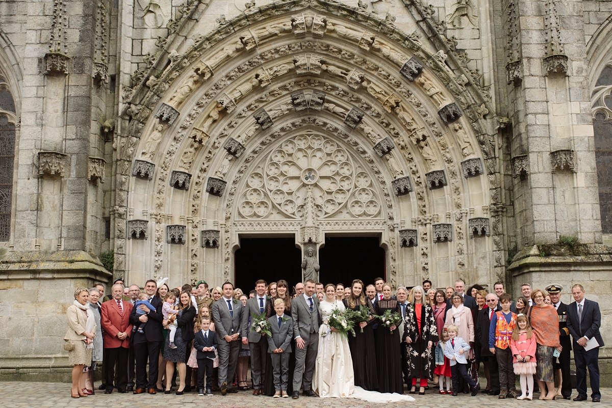 Cristina Tamborero long sleeved dress French cathedral wedding 21