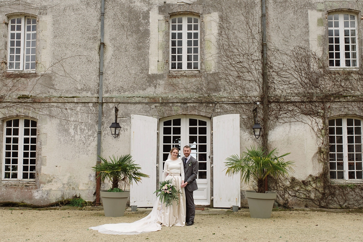 Cristina Tamborero long sleeved dress French cathedral wedding 25