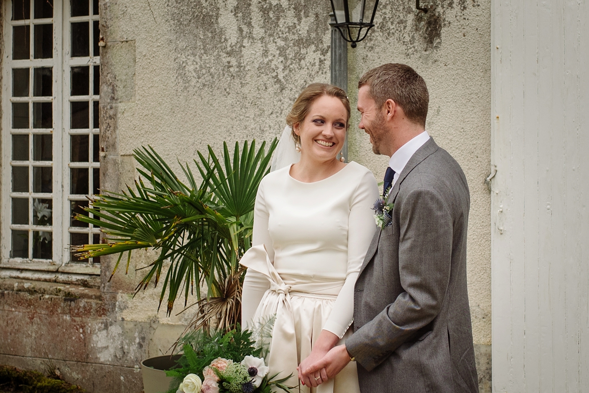 Cristina Tamborero long sleeved dress French cathedral wedding 26