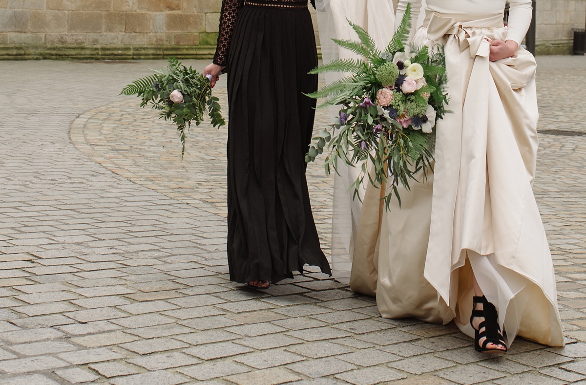 Cristina Tamborero long sleeved dress French cathedral wedding 8