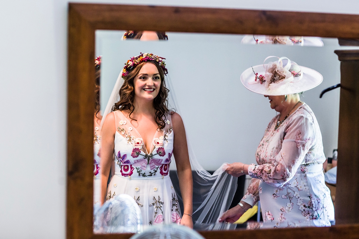 Floral Temperley gown for a colourful outdoor Scottish wedding 11