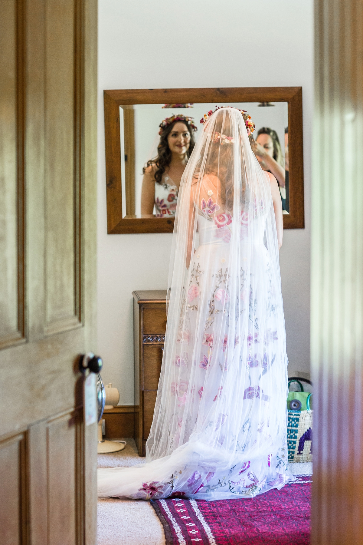 Floral Temperley gown for a colourful outdoor Scottish wedding 12