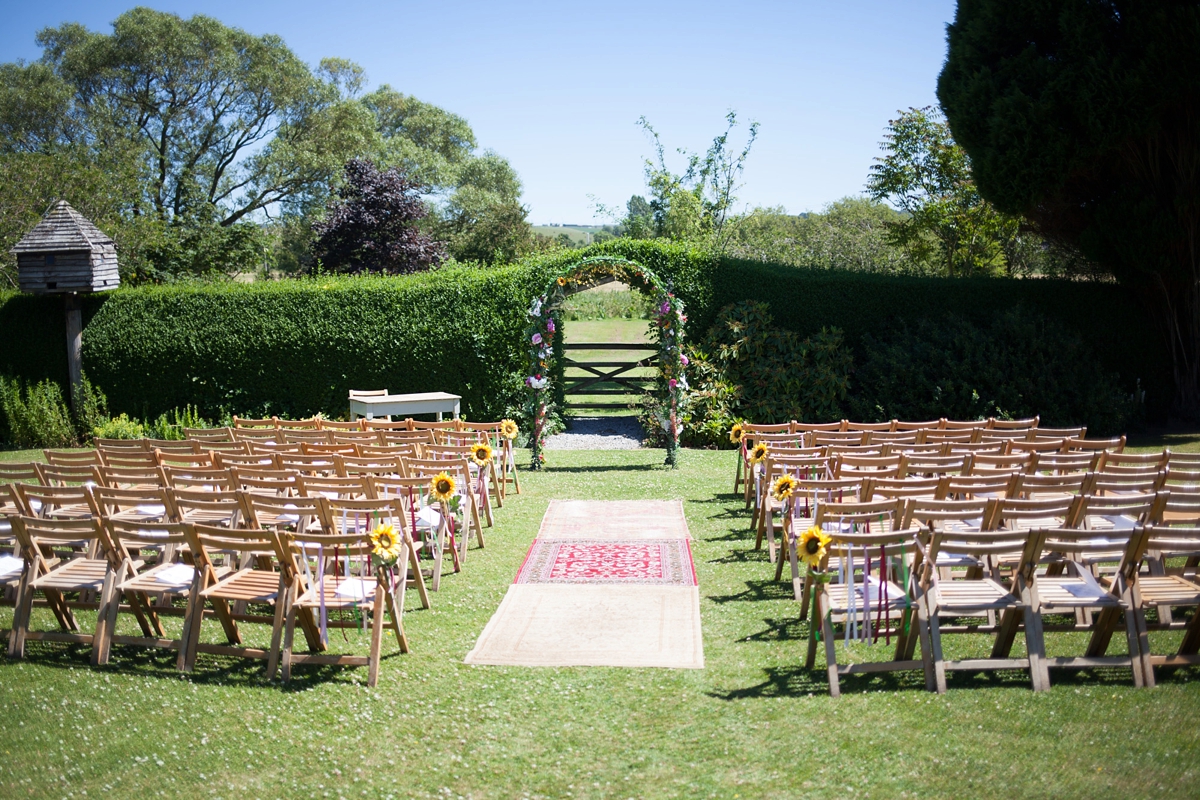 Floral Temperley gown for a colourful outdoor Scottish wedding 2