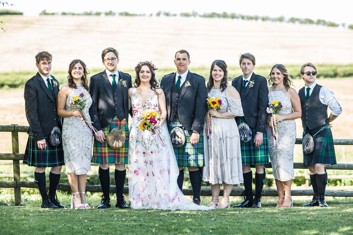 Floral Temperley gown for a colourful outdoor Scottish wedding 28