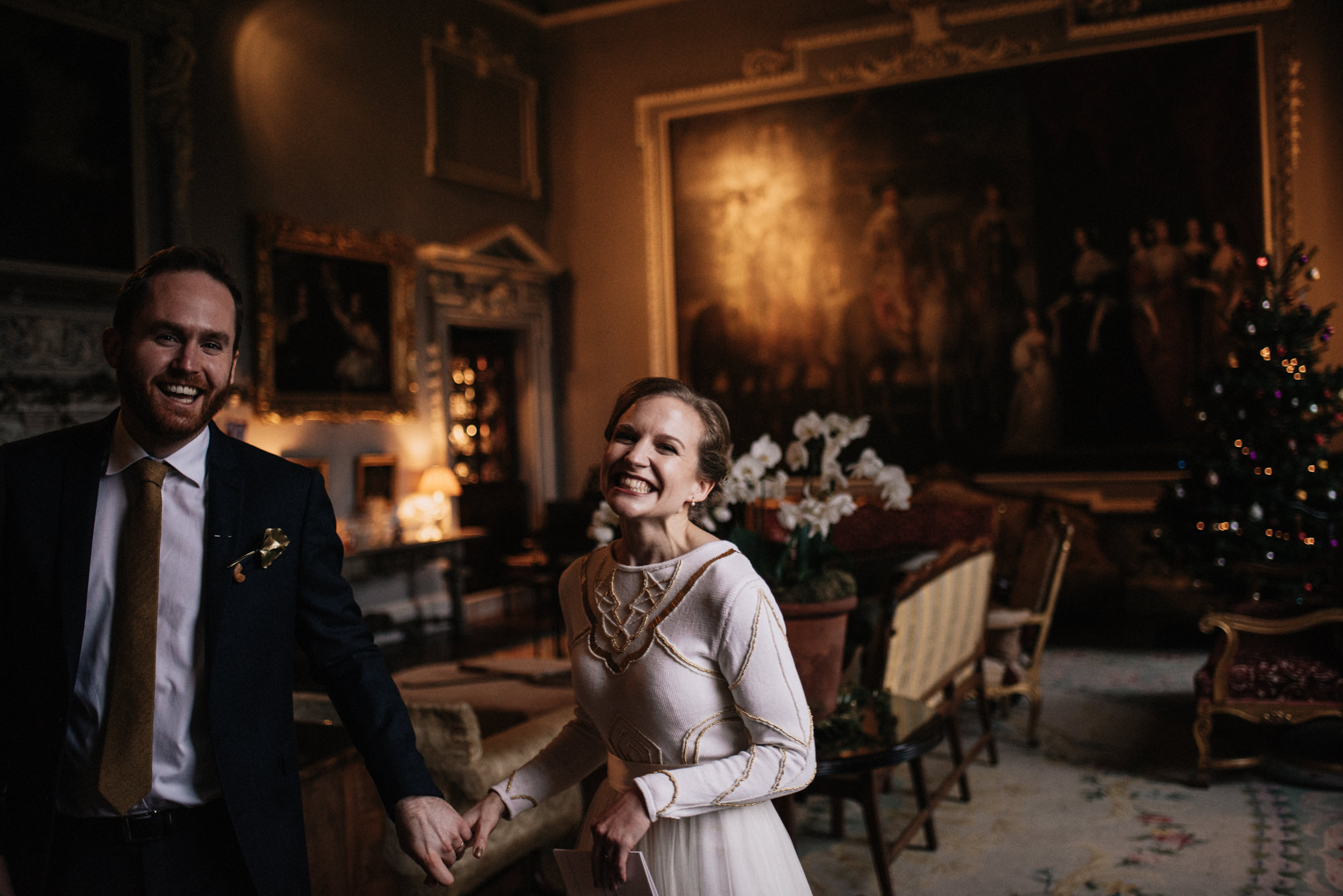 An Art Deco-Inspired, Knitted Silk Gown For A Festive + Sustainable Country House Wedding 8 GracieJohn341