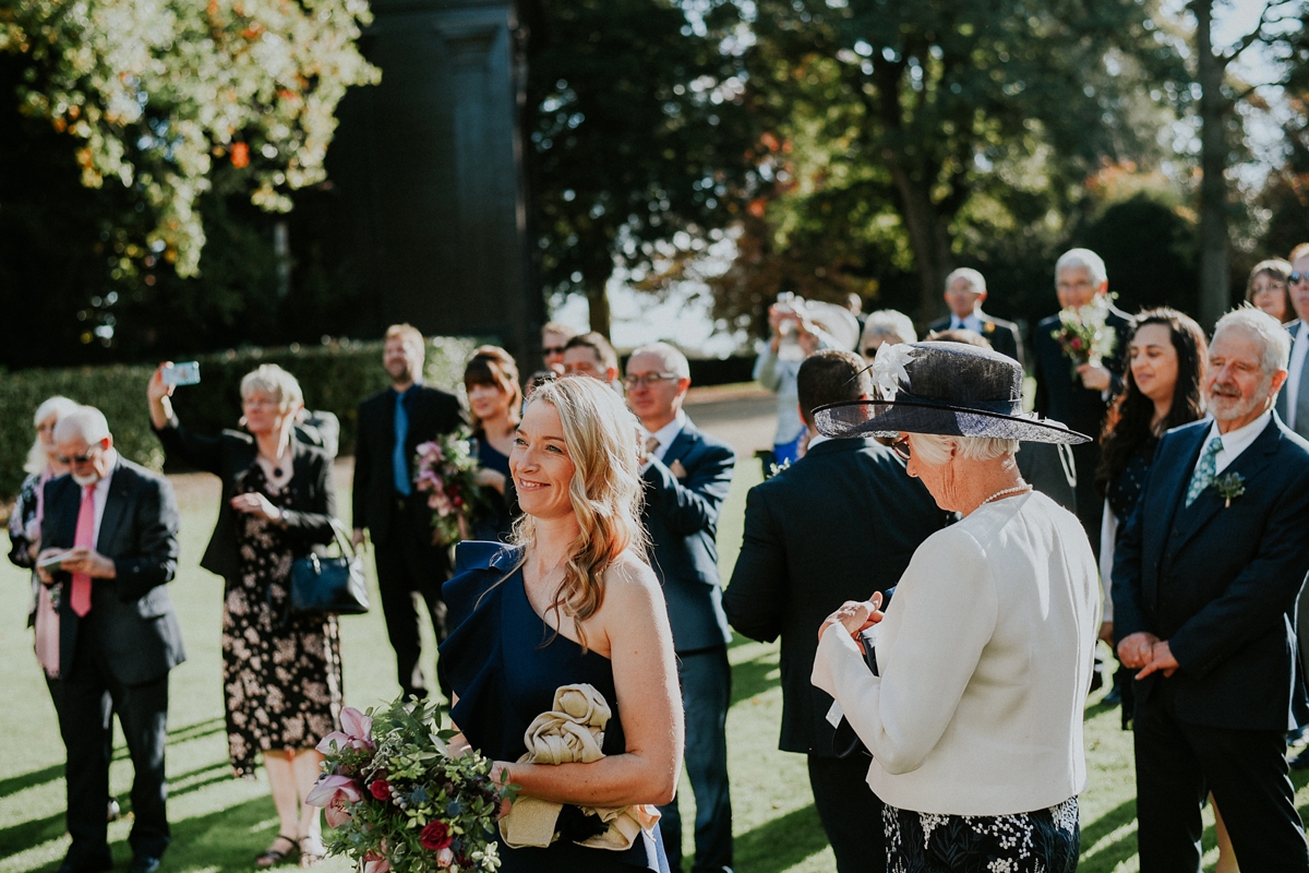 Jesus Peiro dress Botanical Inspired Roman Temple Wedding Larmer Tree Gardens Wiltshire 37